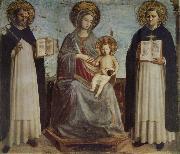 Fra Beato Madonna and Child with St Dominic and St Thomas of Aquinas oil painting on canvas